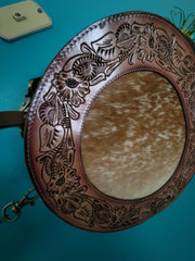 CLASSIC COUNTRY HAND-TOOLED ROUND BAG